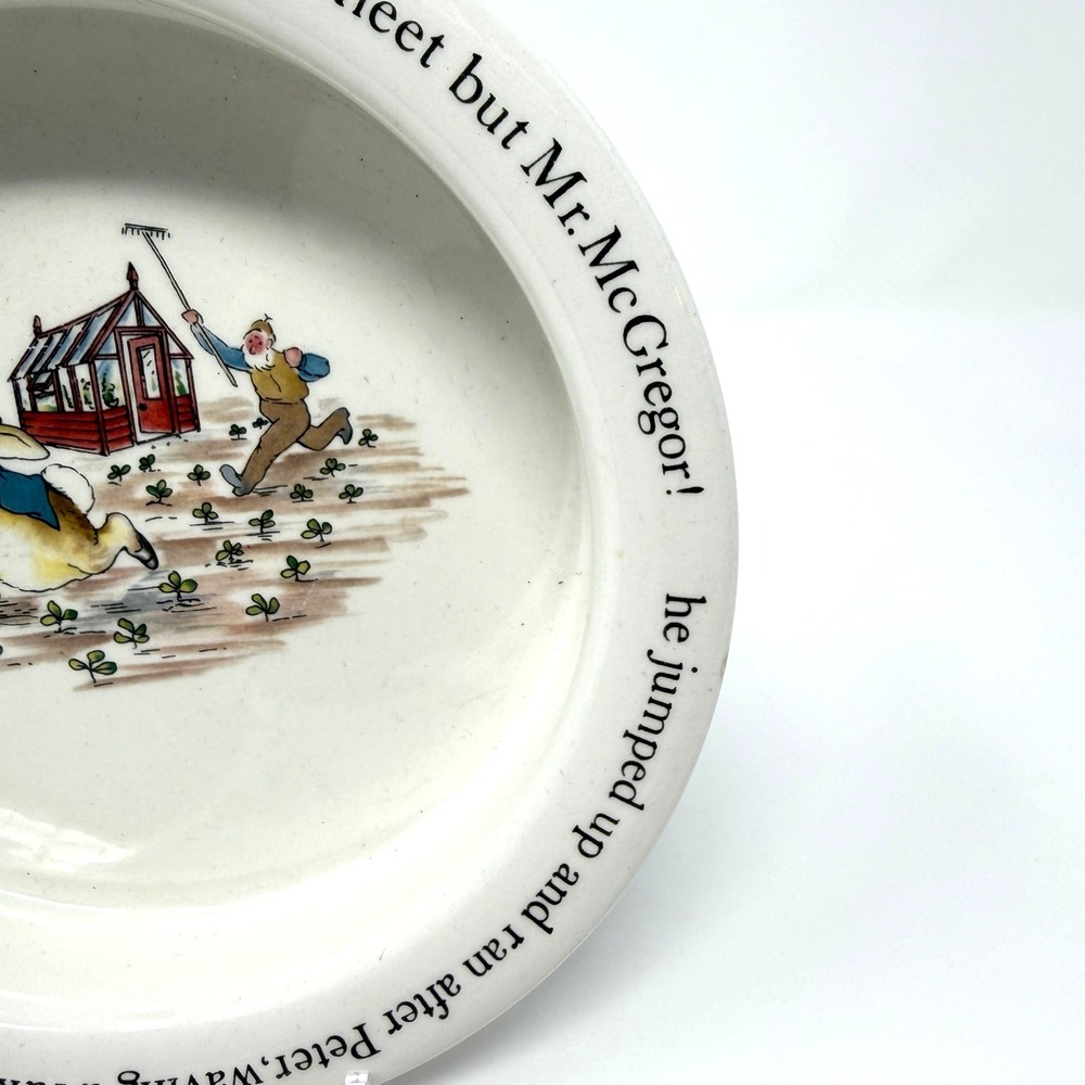 Wedgwood Peter Rabbit Child Bowl Plate Stop Thief Beatrix Potter - Picture 4 of 8
